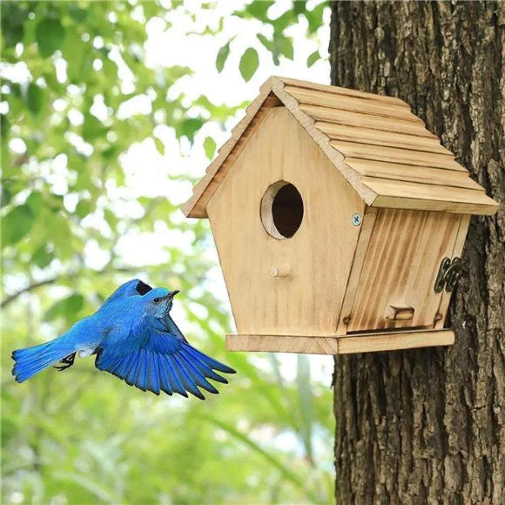 Bird House,Outdoor Bluebird House for Outside Clearance,Wooden Birdhouse Finch